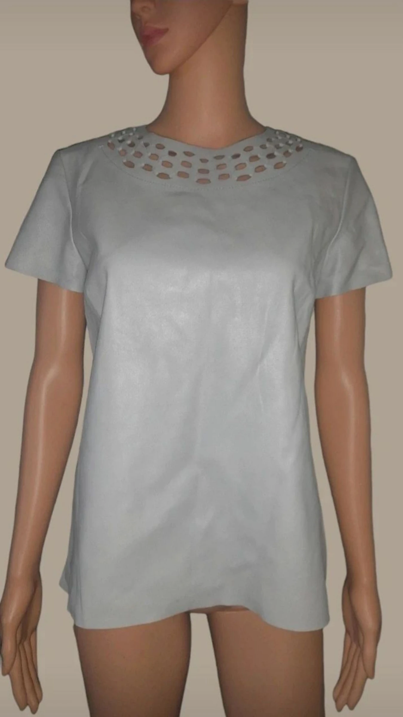 Haut Diane Von Furstenberg cuir taille 6 us